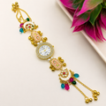 Royal Kundan Ghungroo Bracelet Watch