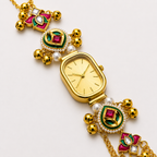 Designer Kundan Charm Watch Bracelet