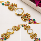 Traditional Meenakari Pearl Watch Bracelet